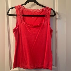 🌟Host Pick 🌟 Talbots Small Petite Shell with Lace Detail EUC